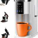 SHARDOR 3 in 1 K Cup Coffee Maker, Single Serve Coffee Maker for K Cup Pods & Ground Coffee & Teas, 6 to 14oz Brew Sizes, 40oz Detachable Water Reservoir, Compact Design, White