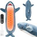 Shark Heating Pad for Cramps & Menstrual Pain Relief,Cute Stuffed Animal Electric Heating Pad,USB Powered Heated Plush Toy,Portable Warm Cushion Gift for Women Teen Girls Valentine