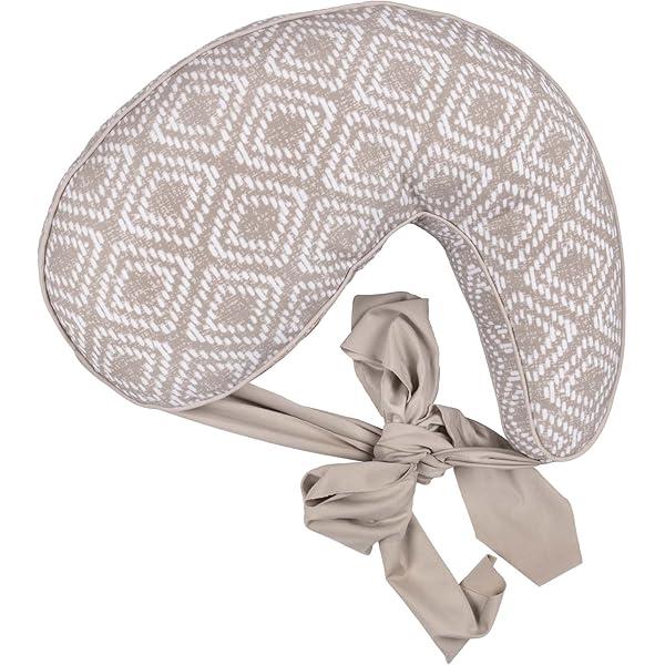Boppy Anywhere Nursing Pillow Support, Latte Rattan with Stretch Belt that Stores Small, Breastfeeding and Bottle-feeding Support at Home and for Travel, Plus Sized to Petite, Machine Washable