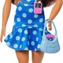 Barbie Fashionistas Doll #242, Doll with Type 1 Diabetes Wearing Polka Dot Outfit and Accessories, in Partnership with Breakthrough T1D