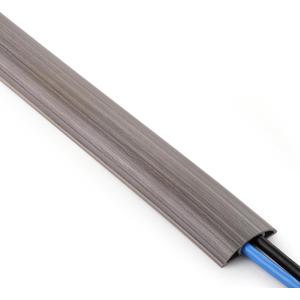 ZhiYo 10ft Cord Covers for Wires on Floor, Cord Hider Floor Hide Extension Cords, Soft PVC Cable Cover Cable Protector, Cable Cavity W0.62in, H0.31in, Gray Oak Wood