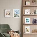 decorUhome Solid Oak Wood 4x6 Picture Frame, Display Pictures 3.5x5 with Mat or 4x6 without Mat, Wall & Tabletop Display Photo Frame, White, 1 Pack