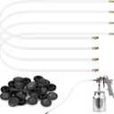 4 Pcs 20.87 Inch Spray Gun Extension Wand and 25 Rust Proof Plugs Spray Gun Flexible PVC Hose Undercoating Spray Gun Kit for Vehicles