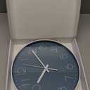 jomparis 13 1/2 Inches Blue Wall Clock Modern Style Indoor Outdoor Decor Clocks for Pool Patio Home Bedroom Living Room
