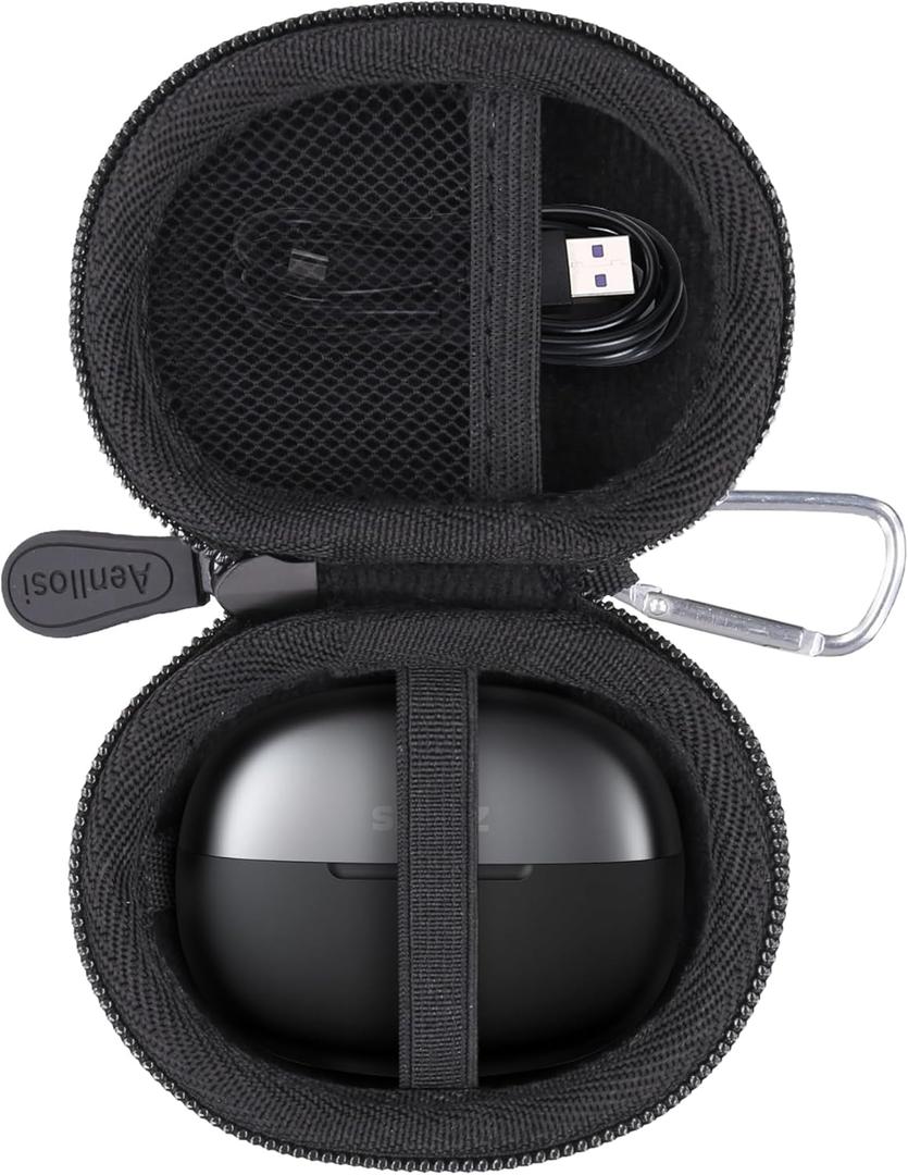 Aenllosi for SHOKZ OpenDots ONE - Open-Ear Headphones Hard Case, Protective Case Compatible with Shokz Opendots One Earbuds, Black (Case Only)