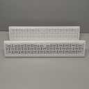 Landhoow 2 Pack 24 Inch Baseboard Register Diffuser, Vent Covers for Home Floor Wall Baseboard Vent Covers Supply Floor Register Diffuser, White