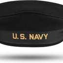 US Navy Sailor Hat, 100% Wool, Navy Blue, Woven Knitted Head Band (US, Numeric, 7 1/4, 7 3/8)