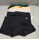 Migbean Womens Seamless Boy Shorts Underwear Soft Stretch Boxer Shorts Briefs No Show Panties 2 Packs Black Grey (Medium, Blue-5pack)