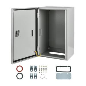 Waterproof Electrical Enclosure 20 x 12 x 10'', Outdoor Electrical Box Weatherproof, Electrical Junction Box with Reinforced Lock (Grey)