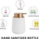 Soap Dispenser Ceramic with Easy-to-Press Pump Hand Lotion Liquid Dispenser for Shampoo Bathroom Kitchen 12 oz