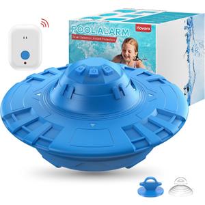 Pool Alarm, Floating Pool Safety Alarms for Inground & Above Ground Pools Loud 110dB Alert, Adjustable Sensitivity, Protection for Kids & Pets (Blue)