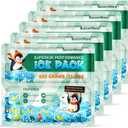 5 Packs Reusable Ice Packs for Lunch Boxes - 12+ Hour Cooling Ice Gel Pack for Camping, Beach, Office - Ice Packs for Cooler Bag, Cooler Backpacks (600 Grams)