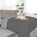 Easy-Going Waterproof Dog Bed Cover Reversible Leak Proof Pet Blanket Replacement Mat for Furniture Washable Couch Cover Sofa Cover for Dogs Cat(52x86 Inch, Gray/ Light Gray)