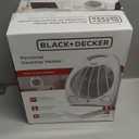 BLACK+DECKER Personal Desktop Heater, Space Heater for Office Desk, Home Office & Personal Use Desk, 2 Heat & Fan Only Settings, Adjustable Thermostat, BHD101W, White (8.4 x 5.2 x 10 Inches)