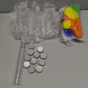 Newtay 12 Pcs Microphone Candy Tubes Kpop Themed Decor Karaoke Theme Birthday Party 10'' Fake Prop Microphone Plastic Toy for Disco Singer Stage Costume Prop, Candy Not Included (Colorful)