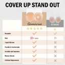 Ginmewrae Pasties Nipple Cover Breast Lift Tape Pasties Silicone Nippleless Cover Reusable Breast Tape for Women (Beige)