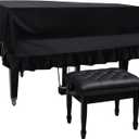 Grand Piano Cover Dustproof Baby Grand Piano Protective Cover Washable with Velvet Full Triangle Piano Cover 62.9"x59"x19.6"