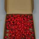 32 Pack Christmas Tree Decoration, 8 Inch Christmas Artificial Red Berry Stems Picks Filler for Tree, Holly Berries Branches Christmas Tree Ornaments DIY Crafts Xmas Winter Holiday Decor