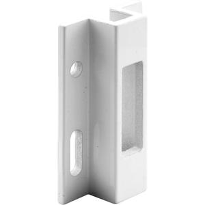 Prime-Line E 2124 Extruded Aluminum Sliding Door Keeper for Hook Style Latch, White (Single Pack)