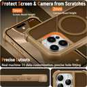 EYZUTAK Magnetic for iPhone 13 Pro Max Case, Compatible with MagSafe, Military Grade Drop Protection Translucent Matte Phone Case Slim Anti-Fingerprint Shockproof Protective Cover for Women Men-Gold