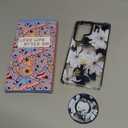 for Samsung Galaxy S25 Ultra Case for Women Girls - Cute Kawaii Compatible with Magsafe for Magnetic Ring Holder Stand Blue Flower Design Phone Cover Girly TPU Case for Galaxy S25 Ultra
