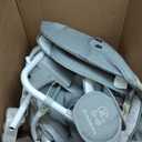 4-in-1 Electric Baby Swing, Electric Baby Bouncer, Dining Chair, Removable Rocker with 16 Preset Melodies, 0-30 Months Max 33 lbs, GreyNo Power Bank Included