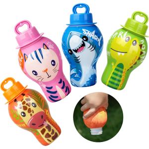 Anti - Spill Proof Bubbles (2 Pack 4 Fl Oz,Tumbler ) Wands Set Mess-Free Bubble Toys for Babies Toddlers Kids 3-6, Indoor Outdoor Easter Basket Stuffers for Boys Girls