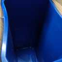 Amazon Basics Rectangular Commercial Office Wastebasket, Easy to Clean, Lightweight, 10 Gallon, Blue, Recycle Logo
