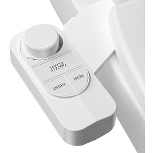 SAMODRA Non-Electric Bidet - Self Cleaning Dual Nozzle (Frontal and Rear Wash) Fresh Water Bidet Toilet Seat Attachment with Independent Adjustable Water Pressure (Classic White)
