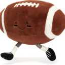 7 inch Rugby Stuffed Sports Balls Toy,with feet Creative Football Doll Fun Cute Plush Doll Toy Plush Stuffed Spherical Soft Toys Sports Throw Pillow CushionKids Gift (Rugby) (Coffee Color)