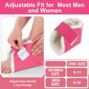 2 Pcs Heel Protectors for Pressure Sores Sheepskin Heel Pads Soft Foot Cushions Pad Protectors Adjustable Foot Pillows with Securing Strap for Bed Sore Ankle Ulcers (Pink)