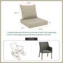 Favoyard Outdoor Seat Cushion Set 22 x 22 Inch Waterproof & Fade Resistant Patio Furniture Cushions with Removable Cover Deep Seat & Back Cushion with Tie Straps for Chair Sofa Couch, Beige