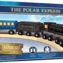 Masterpieces  The Polar Express Train, 3 Piece Set, Officially Licensed Collectors Edition Toy, Wooden Magnetic Engine and Cars, Kids Toddlers Boys and Girls, Ages 3+