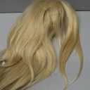 Extensions Drawstring Long Straight Fake Pony Tail Natural Soft Clip in Hair Extension Synthetic Heat Resistant Hairpiece 20 Inch Light Blonde