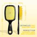 FHI Heat UNbrush Detangling Brush for Pain-Free Brushing on All Wet or Dry Hair Types Durable DuoFlex Anti-Static Bristles, Lightweight Handle, Vented Hair Brush