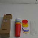 32 oz Cups with Lids and Straws - Reusable Tumbler with Lid and Straw, BPA Free Iced Travel Coffee Mug Water Bottle for Kids Adults Women (8 Pack)