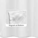 ALYVIA SPRING Extra Long Fabric Shower Curtain Liner Waterproof - 72" x 84", Soft & Lightweight XL Shower Curtain with Magnets, Machine Washable - 72x84, White