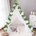 White Rose Garland Simulation Flower Garland for Wedding Bells Decoration Artificial Flower for Party Furniture Garden Tablescape Decoration