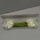 24 Pcs White Artificial Flowers Fake White Calla Lily Silk Flower Real Touch for Wedding Office Home Kitchen Decor