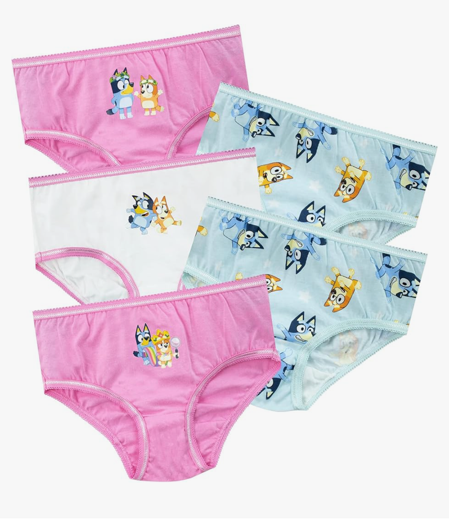 Bluey Girls Underwear 5 Pack, Size 7