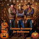 Cowboy Toys Gun and Western Holster Set for Adults, Toy Revolver and Adjustable Belt Halloween Costume Accessory for Men and Women
