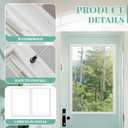 2 Pcs 22" x 36" Entry Door Frame Only Replacement Kit, 1 Lite for 1" Glass (Not Included), Exterior Front Door Glass Insert Kit White Window Grille Inserts Replacement