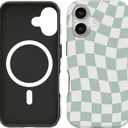 Compatible with iPhone 17 Case [Compatible with MagSafe] -Shockproof Protective 8 ft Drop Tested TPU Cover Phone Case 6.3" (Checkerboard, iPhone 17 6.3")