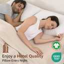 Luxury Feathers Down Pillow Queen Size, Hotel Quality Fluffy Bed Pillow, Soft Pillow for Sleeping, Organic Cotton Cover(20x28, Pack of 1)