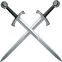 2-Pack 28 Inch Legendary Excalibur Foam Swords Medieval Knight Replica with Metallic Finish & Plastic Inner Core Halloween, Cosplay, Costume, Display