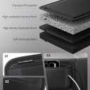 2 Pack Car Seat Gap Filler, Leather Seat Gap Organizer with Sun Visor Organizer, Front Seat Storage for Phone, Sunglasses, Cards and Keys, Fits Most Cars SUVs and Trucks