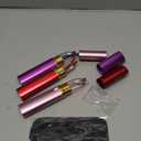 REAVEE 3 Pack Slim Pen Reading Glasses Small Tube Readers for Men Women Spring Hinged with Portable Clip Case, Red Pink Purple 2.75