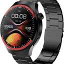 Qatteeey Smart Watch,Newly Upgraded Smart Watch 24-Hour Health Management,Bluetooth Sports Heart Rate Monitor Led Watch (Black)