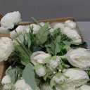 8 Pack White Peonies Artificial Flowers, Fake Silk Hydrangea Bouquet for Bridal Wedding Home Table Decor Reusable Dining Opening Ceremony Birthday Arrangement Faux Floral