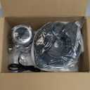 GANIZA Food Processors, Electric Food Chopper with Meat Grinder & Vegetable Chopper - 2 Bowls (8 Cup+8 Cup) with Powerful 450W Copper Motor - Includes 2 Sets of Bi-Level Blades for Fruits/Meat/Nuts (Black)